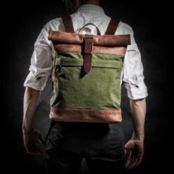 Canvas And Leather Backpack Roll Top Backpack For Man Leather Purse For Man Christmas Gift 14 Canvas And Leather Backpack Roll Top Backpack For Man Leather Purse For Man Christmas Gift -Jewellery Soldes Boutique il fullxfull.1007012811 tugl