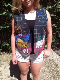 African Animals, Noahs Ark Christmas Vest,medium, Karen Scott