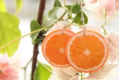 Orange Slice Earrings Fruit Polymer Clay Epoxy Resin Bright Jewelry Gift Christmas Foodie Tropical Jewellery Clementine Tangerine Mandarine -Jewellery Soldes Boutique il fullxfull.1021580863 dxq6