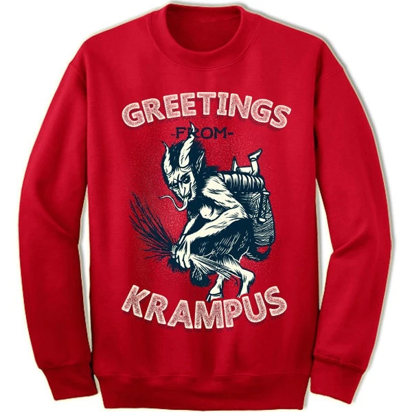 Greetings From Krampus Sweatshirt. Funny Christmas Sweatshirt. Christmas Gift. Christmas Sweater. 3 Greetings From Krampus Sweatshirt. Funny Christmas Sweatshirt. Christmas Gift. Christmas Sweater.