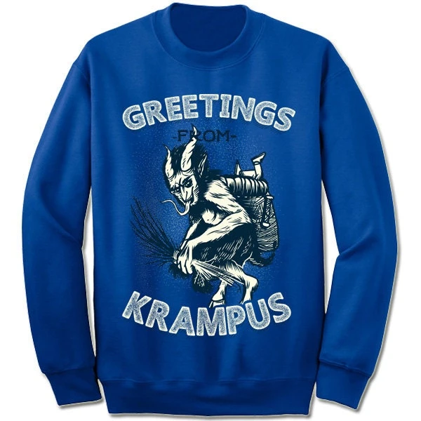 Greetings From Krampus Sweatshirt. Funny Christmas Sweatshirt. Christmas Gift. Christmas Sweater. 4 Greetings From Krampus Sweatshirt. Funny Christmas Sweatshirt. Christmas Gift. Christmas Sweater. - Image 2
