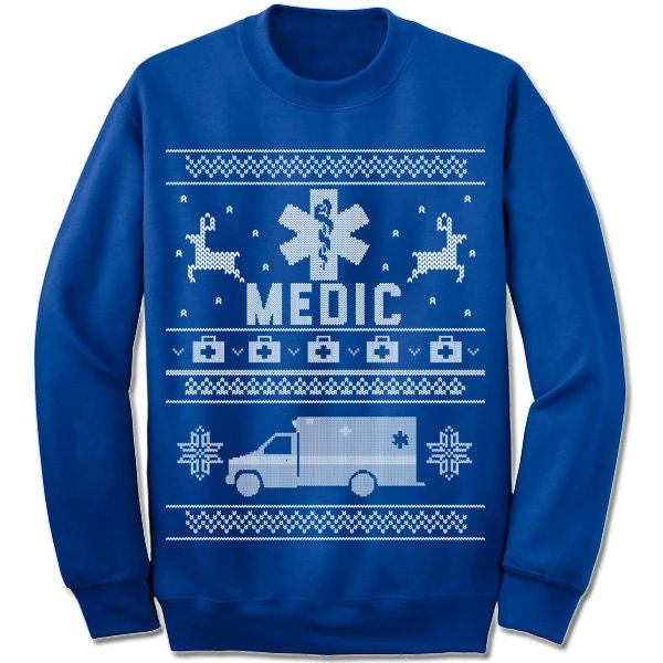 Medic Christmas Sweater. Physician Paramedic Medical Student Christmas Sweatshirt. 3 Medic Christmas Sweater. Physician Paramedic Medical Student Christmas Sweatshirt.