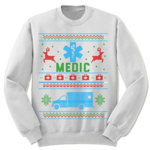Medic Christmas Sweater. Physician Paramedic Medical Student Christmas Sweatshirt. 6 Medic Christmas Sweater. Physician Paramedic Medical Student Christmas Sweatshirt. - Image 4