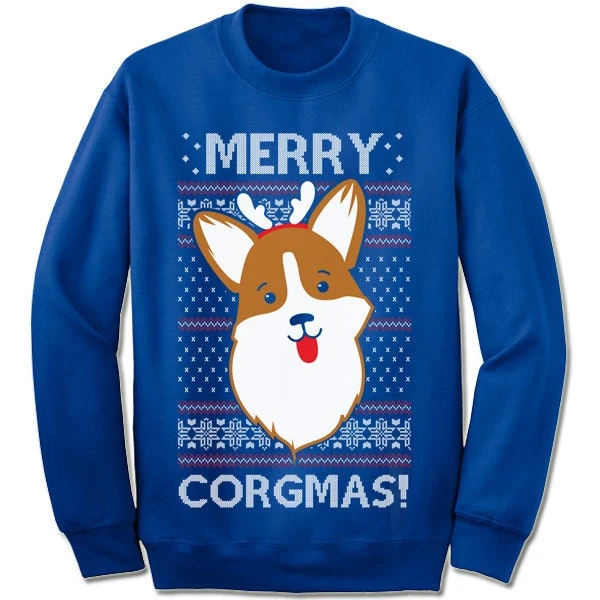 Merry Corgmas Christmas Sweater Sweatshirt. Corgi Christmas Gift. Ugly Christmas Sweater. Ugly Xmas Sweater. 4 Merry Corgmas Christmas Sweater Sweatshirt. Corgi Christmas Gift. Ugly Christmas Sweater. Ugly Xmas Sweater. - Image 2
