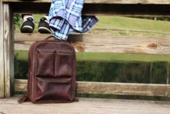 Waxed Leather Backpack/Coffee Brown Leather Backpack Men /Laptop Backpack For Men/Christmas Gift For Him/ Made In USA / FREE Personalization -Jewellery Soldes Boutique il fullxfull.1062202628 d46l