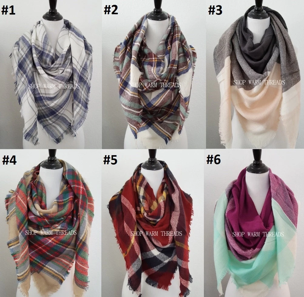 Monogrammed Scarf, Fall Scarf, Winter Scarf, Blanket Scarf, Boho Scarf, Christmas Gift Ideas, Plaid Blanket Scarf, Plaid Scarf, Gift For Her 5 Monogrammed Scarf, Fall Scarf, Winter Scarf, Blanket Scarf, Boho Scarf, Christmas Gift Ideas, Plaid Blanket Scarf, Plaid Scarf, Gift For Her - Image 3