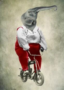 Elephant Print, Bicycle Print, Elephant Poster, Bicycle Poster, Elephant Painting, Holiday Gift, Christmas Gift,Circus Poster, Coco De Paris -Jewellery Soldes Boutique il fullxfull.1064275410 ruu1