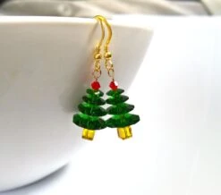 Christmas Tree Earrings, Genuine Swarovski Christmas Earrings, Holiday Tree Earrings, Festive Gifts, UK Seller -Jewellery Soldes Boutique il fullxfull.1071134522 ay9i
