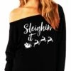 SLEIGHIN' IT Christmas Slouchy Sweatshirt, X-mas Shirts, Sleigh, Slouchy Sweatshirt, Funny Christmas Drinking Shirt, Christmas Sweatshirts -Jewellery Soldes Boutique il fullxfull.1074399378 jmig