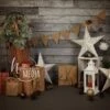 Rustic Wood Christmas Scene, Family, Baby, Toddler, Child, Winter Star Photography Digital Backdrop Prop For Photographers - JPG Download