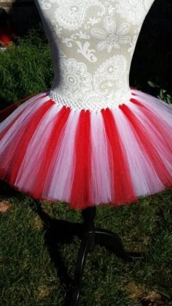 Candy Cane Tutu, Christmas Tutu, Adult Tutu, Red And White Tutu, Valentine's Day Tutu, , Plus Size Tutu, Tutu, Bachelorette Tutu, Rave Tutu