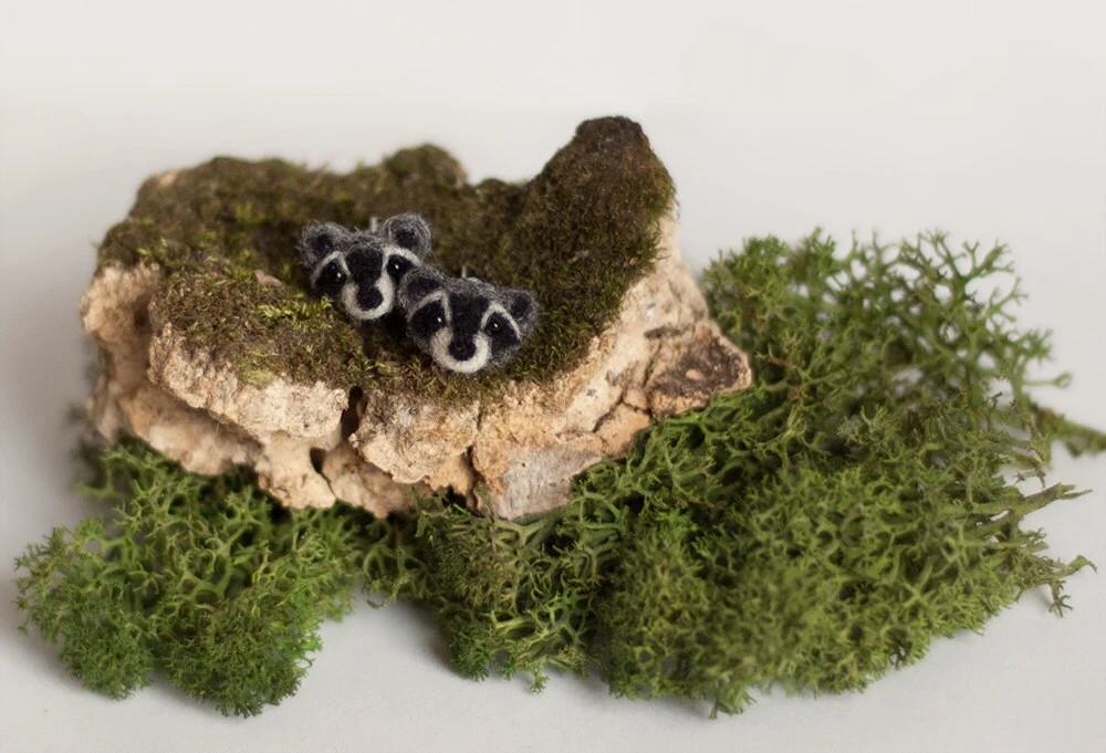 Tiny Raccoon Stud Earrings, Small Sterling Silver Animal Kids Studs, Gift For Girlfriend, Christmas Gift 6 Tiny Raccoon Stud Earrings, Small Sterling Silver Animal Kids Studs, Gift For Girlfriend, Christmas Gift - Image 4