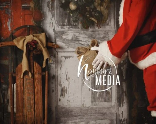 Baby, Toddler, Child, Christmas Santa Clause By Old Door Giving Present - JPG Photography Digital Backdrop Prop For Photographers -Jewellery Soldes Boutique il fullxfull.1085950934 r99l