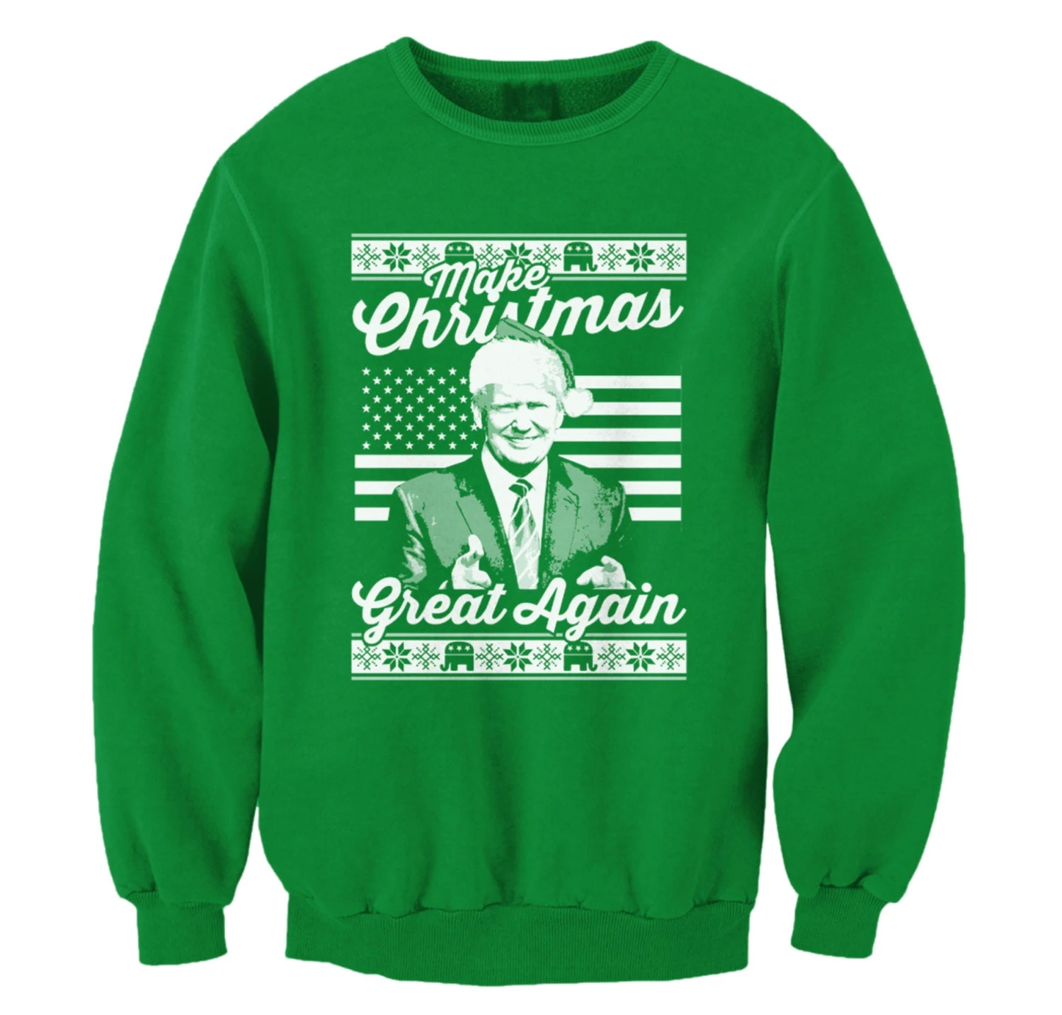 Make Christmas Great Again Donald Trump Ugly Sweater Merry Xmas Funny Republican GOP Sweatshirt 4 Make Christmas Great Again Donald Trump Ugly Sweater Merry Xmas Funny Republican GOP Sweatshirt - Image 2