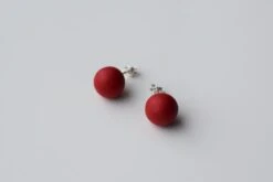 Red Studs, Red Post Earrings, Small Round Earrings, Matte Red Studs, Ball Earrings, Red Stud Earrings, Red Christmas Gift, Christmas Jewelry -Jewellery Soldes Boutique il fullxfull.1088973984 p5on