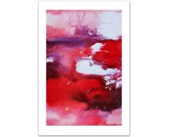 Handmade Abstract Artwork, Red Purple Original Abstract Painting, Acrylic Painting, Red Painting, Unique Gift For Girlfriend, Christmas Gift