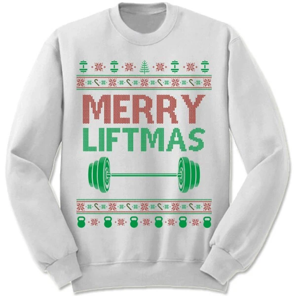 Merry Liftmas Ugly Christmas Sweater Sweatshirt. Funny Fitness Workout Christmas Sweater Sweatshirt. 4 Merry Liftmas Ugly Christmas Sweater Sweatshirt. Funny Fitness Workout Christmas Sweater Sweatshirt. - Image 2