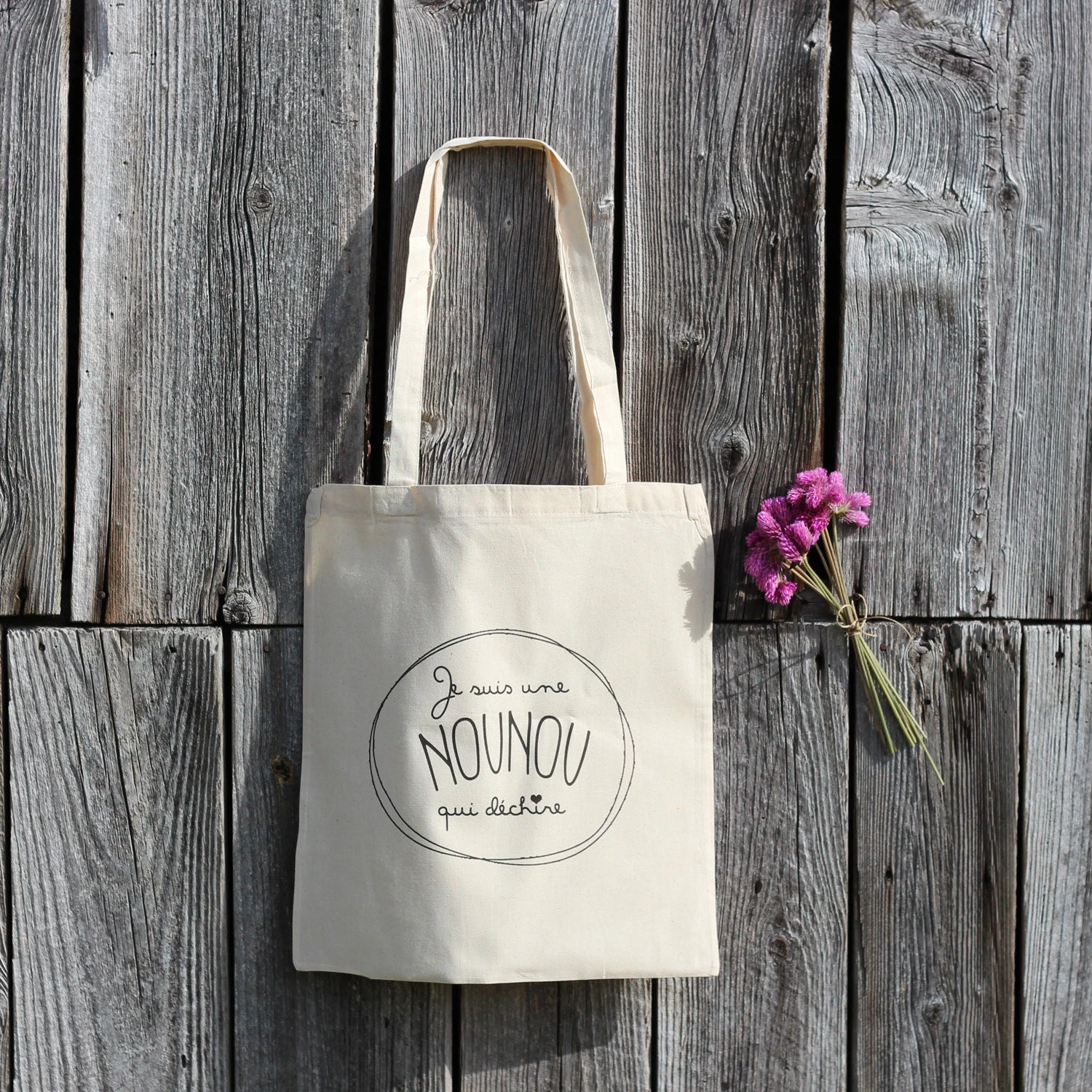 NOUNOU Gift - Tote Bag I'm A Heartbreaking NOUNOU - Trendy Accessory - Original Gift - Christmas - Reusable Bag - Cotton 3 NOUNOU Gift - Tote Bag I'm A Heartbreaking NOUNOU - Trendy Accessory - Original Gift - Christmas - Reusable Bag - Cotton