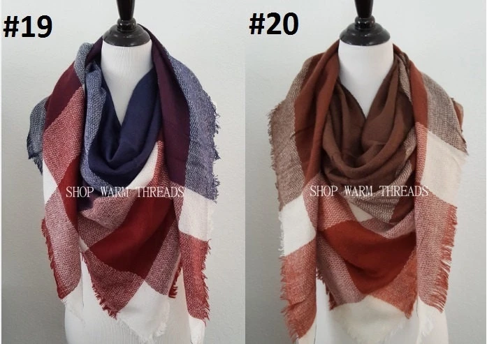 Monogrammed Scarf, Fall Scarf, Winter Scarf, Blanket Scarf, Boho Scarf, Christmas Gift Ideas, Plaid Blanket Scarf, Plaid Scarf, Gift For Her 8 Monogrammed Scarf, Fall Scarf, Winter Scarf, Blanket Scarf, Boho Scarf, Christmas Gift Ideas, Plaid Blanket Scarf, Plaid Scarf, Gift For Her - Image 6