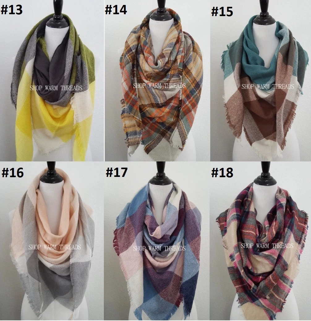 Monogrammed Scarf, Fall Scarf, Winter Scarf, Blanket Scarf, Boho Scarf, Christmas Gift Ideas, Plaid Blanket Scarf, Plaid Scarf, Gift For Her 7 Monogrammed Scarf, Fall Scarf, Winter Scarf, Blanket Scarf, Boho Scarf, Christmas Gift Ideas, Plaid Blanket Scarf, Plaid Scarf, Gift For Her - Image 5