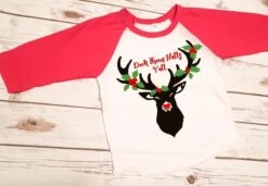 Women's Christmas Shirt | Girls Christmas Shirt | Christmas Deer Shirt | Christmas Shirt For Girls | Deck Them Halls Y'all | Christmas Deer