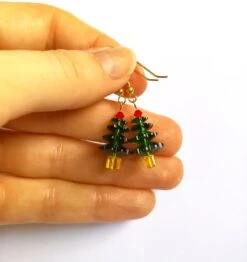 Christmas Tree Earrings, Genuine Swarovski Christmas Earrings, Holiday Tree Earrings, Festive Gifts, UK Seller -Jewellery Soldes Boutique il fullxfull.1117719367 994w