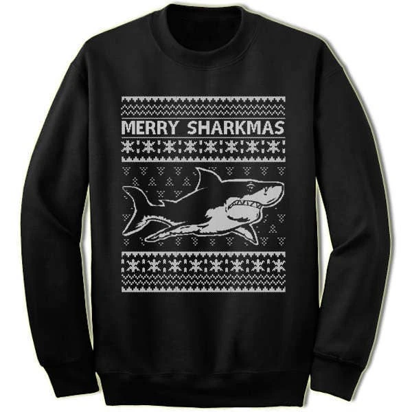 Shark Christmas Sweater Sweatshirt. Merry Sharkmas Christmas Sweatshirt. Ugly Christmas Sweaters For Men And Women. Christmas Gift. 3 Shark Christmas Sweater Sweatshirt. Merry Sharkmas Christmas Sweatshirt. Ugly Christmas Sweaters For Men And Women. Christmas Gift.