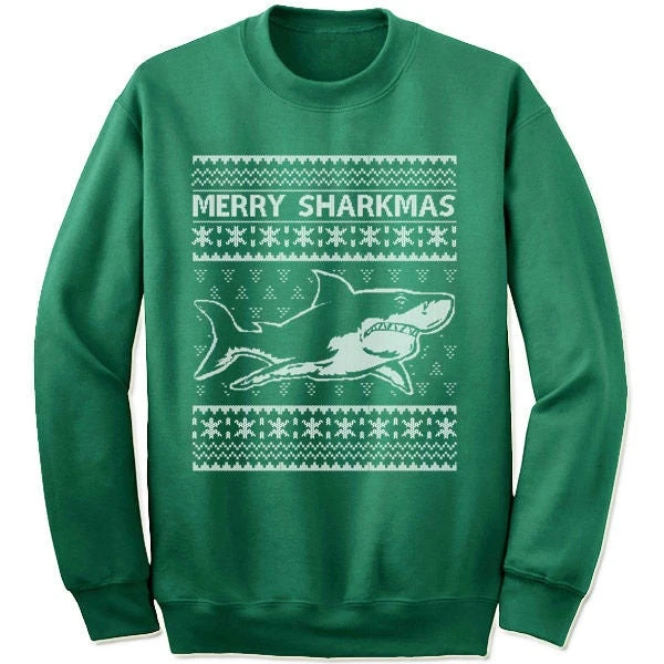 Shark Christmas Sweater Sweatshirt. Merry Sharkmas Christmas Sweatshirt. Ugly Christmas Sweaters For Men And Women. Christmas Gift. 4 Shark Christmas Sweater Sweatshirt. Merry Sharkmas Christmas Sweatshirt. Ugly Christmas Sweaters For Men And Women. Christmas Gift. - Image 2