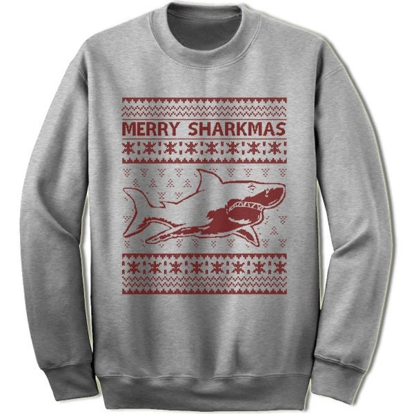 Shark Christmas Sweater Sweatshirt. Merry Sharkmas Christmas Sweatshirt. Ugly Christmas Sweaters For Men And Women. Christmas Gift. 5 Shark Christmas Sweater Sweatshirt. Merry Sharkmas Christmas Sweatshirt. Ugly Christmas Sweaters For Men And Women. Christmas Gift. - Image 3