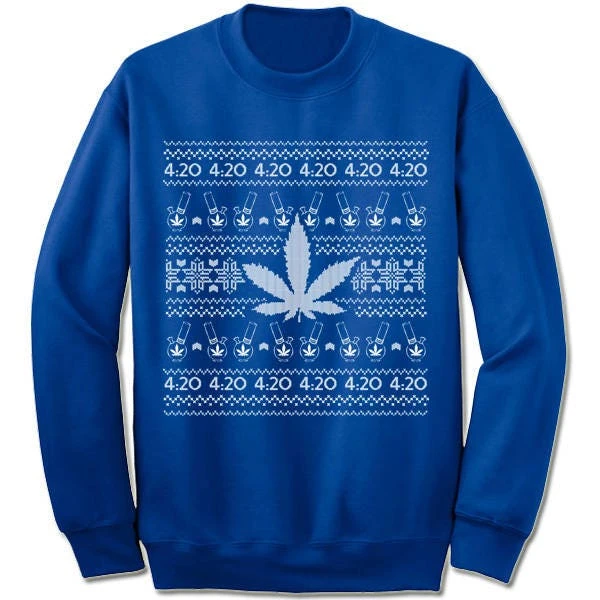 4:20 Weed Marijuana Ugly Christmas Sweater Sweatshirt For Men Women Marijuana Christmas Shirt 4 4:20 Weed Marijuana Ugly Christmas Sweater Sweatshirt For Men Women Marijuana Christmas Shirt - Image 2