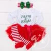 Christmas Outfit For Girls, Christmas Dress, Christmas Outfit, Red And Green Christmas Outfit, Red Tutu, Green Glitter, Merry And Bright