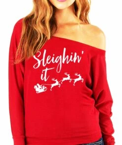 SLEIGHIN' IT Christmas Slouchy Sweatshirt, X-mas Shirts, Sleigh, Slouchy Sweatshirt, Funny Christmas Drinking Shirt, Christmas Sweatshirts 7 SLEIGHIN' IT Christmas Slouchy Sweatshirt, X-mas Shirts, Sleigh, Slouchy Sweatshirt, Funny Christmas Drinking Shirt, Christmas Sweatshirts -Jewellery Soldes Boutique il fullxfull.1120987175 8jdd