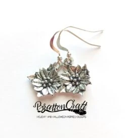 Silver Poinsettia Earrings - Poinsettia Earrings - Christmas Earrings - Holiday Earrings - Christmas Jewelry -Jewellery Soldes Boutique il fullxfull.1132104193 8n6s