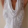 White Cotton Lace Scarf For Women Wrap Shawl Gift For Her Cotton Sister Girlfriend Gift Mom Gift Christmas Gift For Woman Who Has Everything -Jewellery Soldes Boutique il fullxfull.1140678385 cx22