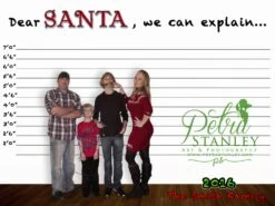 Holiday Christmas Digital Background - Dear SANTA, We Can Explain - Family Portrait Indoor - Photographers Digital Background Layered PSD