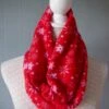 Pink White Fleece Snood, Cowl, Neck Warmer, White Snowflakes, Christmas Gift -Jewellery Soldes Boutique il fullxfull.1146405637 6htc