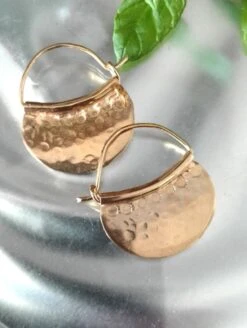 Hammered Gold Earrings, Gold Hoops, Textured Hoops,Rustic Hoop Earrings, Medium Hoop Earrings, Gold Tribal Earrings, Christmas Earrings