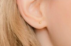 Christmas Sale - Gold Studs Earrings - Tiny Stud Earrings - Gold Ball Earrings - Ball Stud Earrings - Tiny Post Earrings