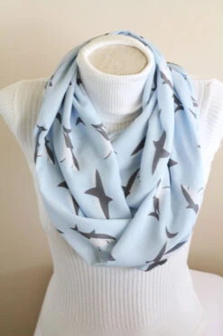Shark Scarf Mama Shark Gifts Infinity Scarf Shark Lovers Gift Ideas Christmas Gift -Jewellery Soldes Boutique il fullxfull.1204724962 5d1o
