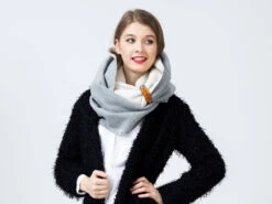 CHUNKY Infinity Scarf With Leather Cuff, Winter Hooded Scarf, Cozy SNOOD, Simple Winter Scarf, Gift Ideas For Her Christmas 9 CHUNKY Infinity Scarf With Leather Cuff, Winter Hooded Scarf, Cozy SNOOD, Simple Winter Scarf, Gift Ideas For Her Christmas -Jewellery Soldes Boutique il fullxfull.1213031321 8vw7