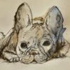 French Bulldog Art, Frenchie Painting, Watercolour Dog Picture, Original Artwork, Christmas Gift, Dog Lover, Owner, Pet Drawing, Nursery Art -Jewellery Soldes Boutique il fullxfull.1218468664 sxzc