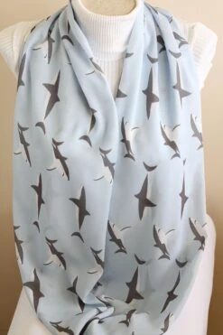 Shark Scarf Mama Shark Gifts Infinity Scarf Shark Lovers Gift Ideas Christmas Gift -Jewellery Soldes Boutique il fullxfull.1251950167 btir
