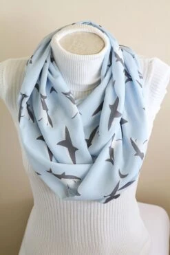 Shark Scarf Mama Shark Gifts Infinity Scarf Shark Lovers Gift Ideas Christmas Gift -Jewellery Soldes Boutique il fullxfull.1251950437 dmmc