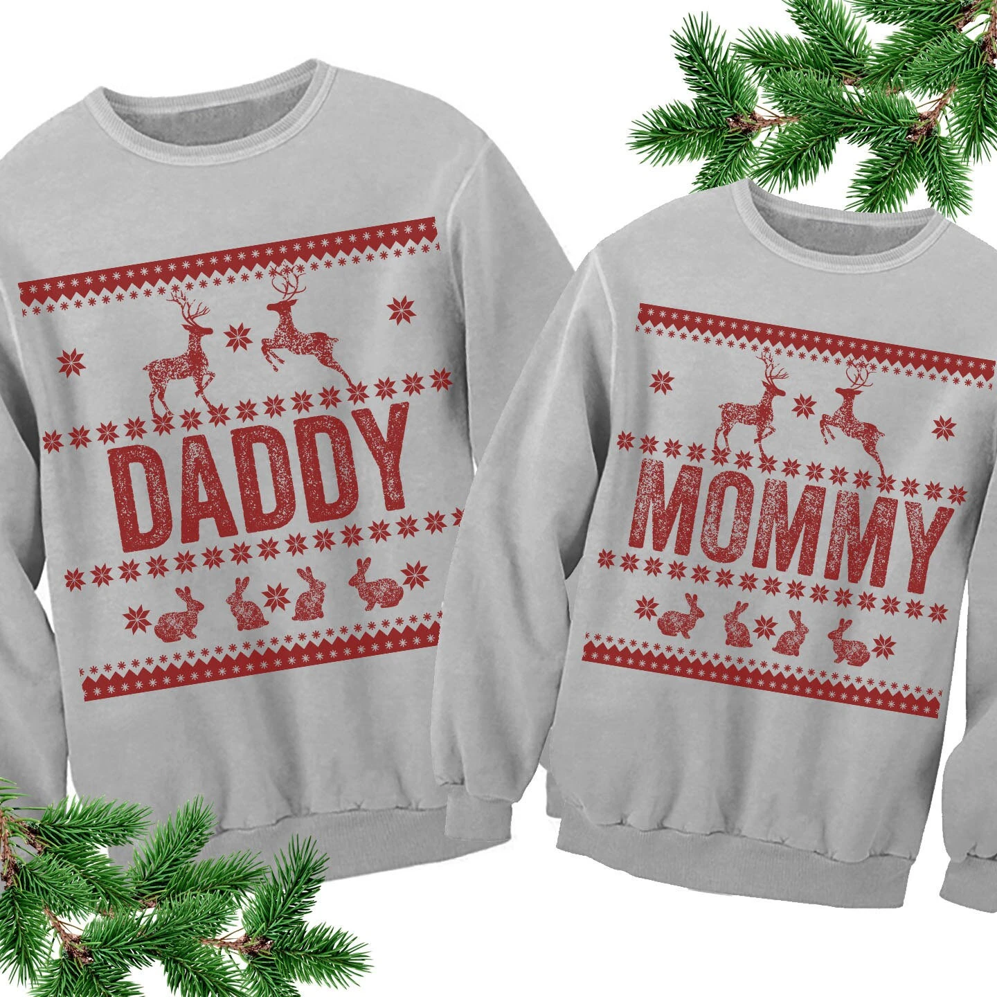 Christmas Matching Sweaters. Daddy Mommy Sweatshirts. Unisex Sweaters. Ugly Family Sweatshirt. Tacky Christmas Sweater. Baby Shower Present. 4 Christmas Matching Sweaters. Daddy Mommy Sweatshirts. Unisex Sweaters. Ugly Family Sweatshirt. Tacky Christmas Sweater. Baby Shower Present. - Image 2