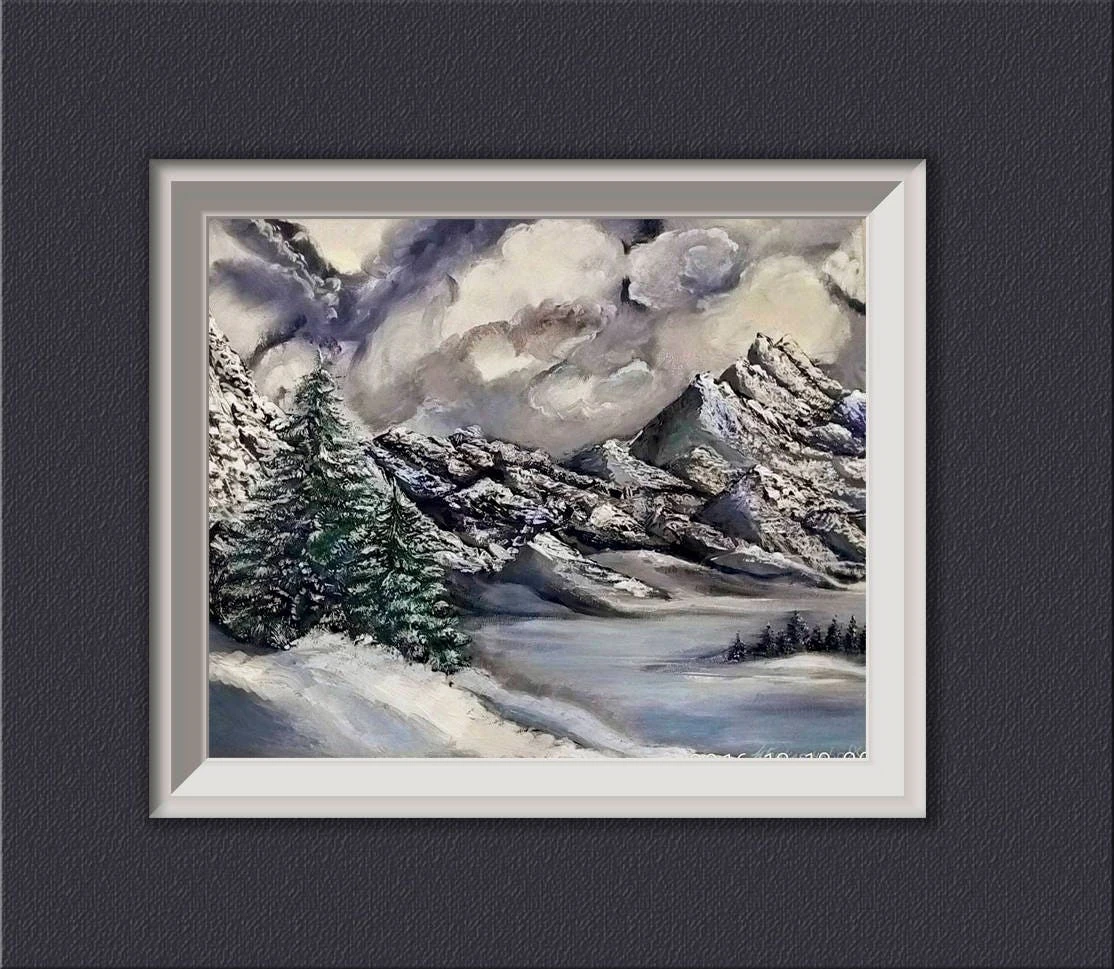 Winter Mountain Landscape White Black Wall Art Living Room Decor Modern Acrylic Art Interior Fireplace Decor Christmas Gift Monochrome Art 11 Winter Mountain Landscape White Black Wall Art Living Room Decor Modern Acrylic Art Interior Fireplace Decor Christmas Gift Monochrome Art - Image 9