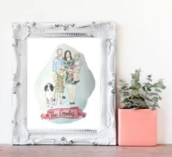 Custom Family Illustration, Custom Family Portrait, Family Painting, Couples Portrait, Christmas Gift, Wedding Gift, Anniversary Gift -Jewellery Soldes Boutique il fullxfull.1280909087 dwp6