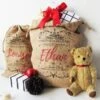 Personalised Burlap Christmas Sack, Hessian Fabric Sack, Santa Sack, Christmas Stocking, Red Personalise, Child Xmas, Personalize Jute Gift -Jewellery Soldes Boutique il fullxfull.1295208914 6q5a