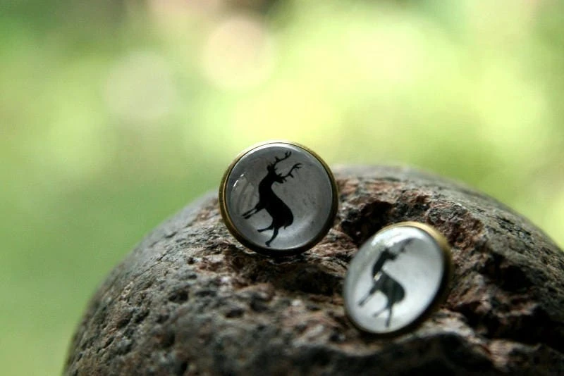 Reindeer Earrings, Reindeer On Snow, Reindeer Studs, Winter Earrings, Christmas Earrings, Christmas Reindeer, Scandinavian Earrings 7 Reindeer Earrings, Reindeer On Snow, Reindeer Studs, Winter Earrings, Christmas Earrings, Christmas Reindeer, Scandinavian Earrings - Image 5