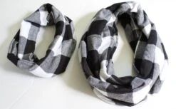 Buffalo Plaid Scarf, Infinity Scarf, Mommy & Me Scarves, Toddler Scarf, Child Scarf, Black And White Checks, Fall Scarf, Christmas Gift