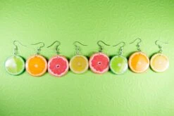 Orange Slice Earrings Fruit Polymer Clay Epoxy Resin Bright Jewelry Gift Christmas Foodie Tropical Jewellery Clementine Tangerine Mandarine -Jewellery Soldes Boutique il fullxfull.1302481373 odc9